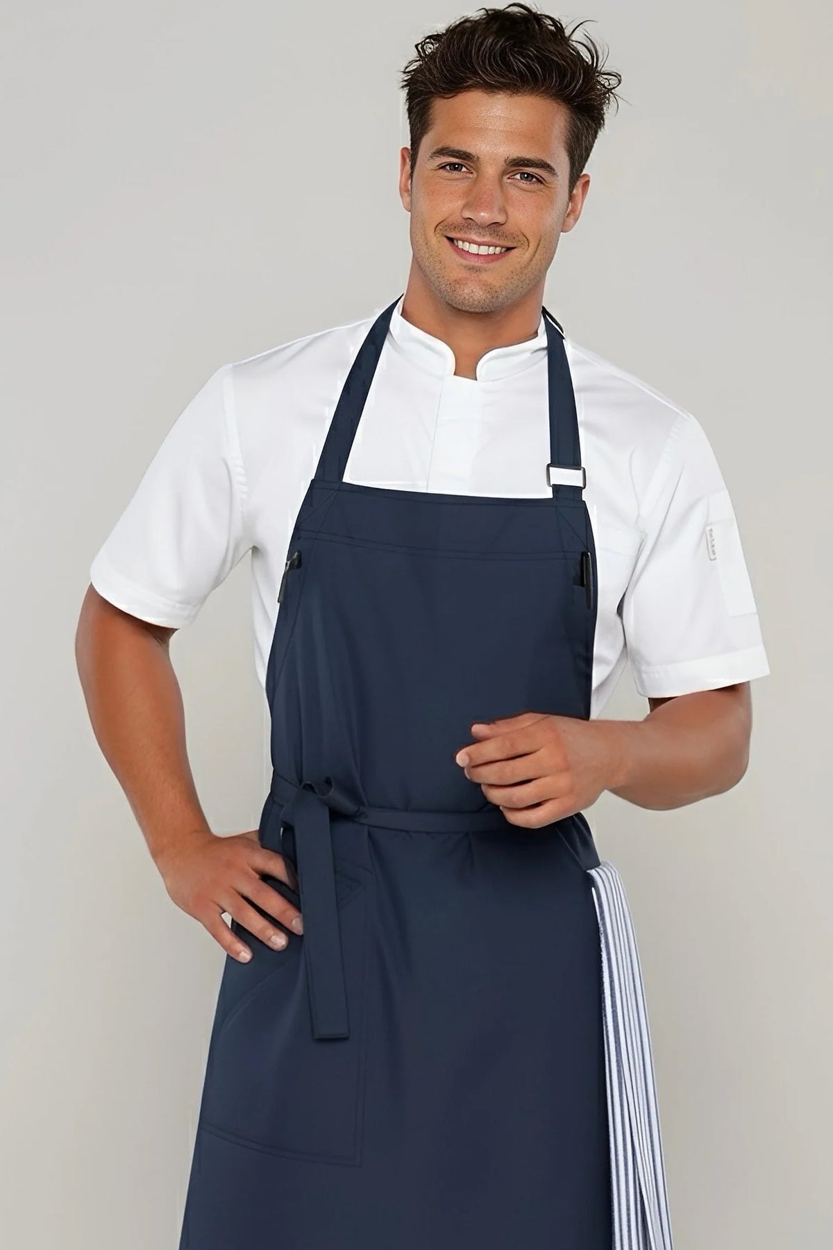 Josh Bluish Grey Small Size Bib Apron