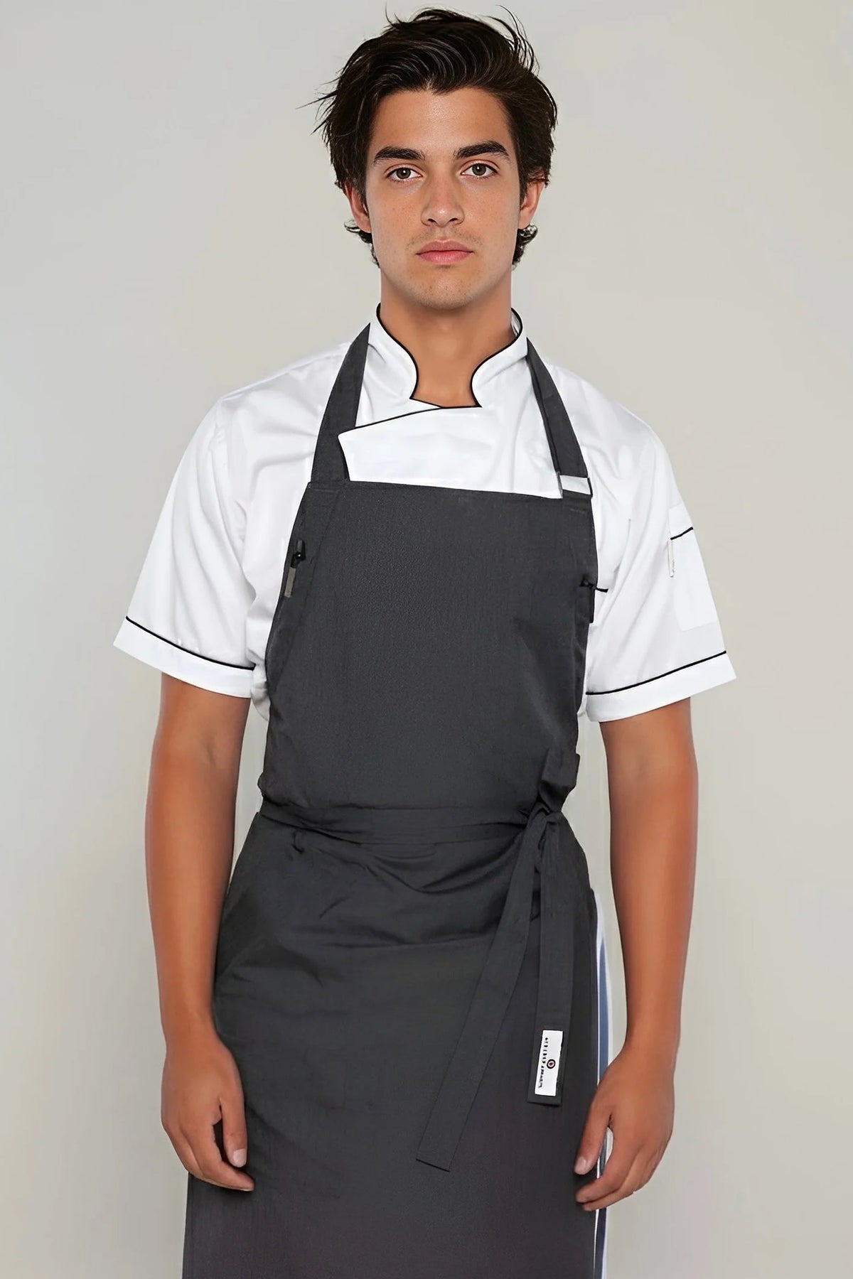 Josh Charcoal Grey Small Size Bib Apron