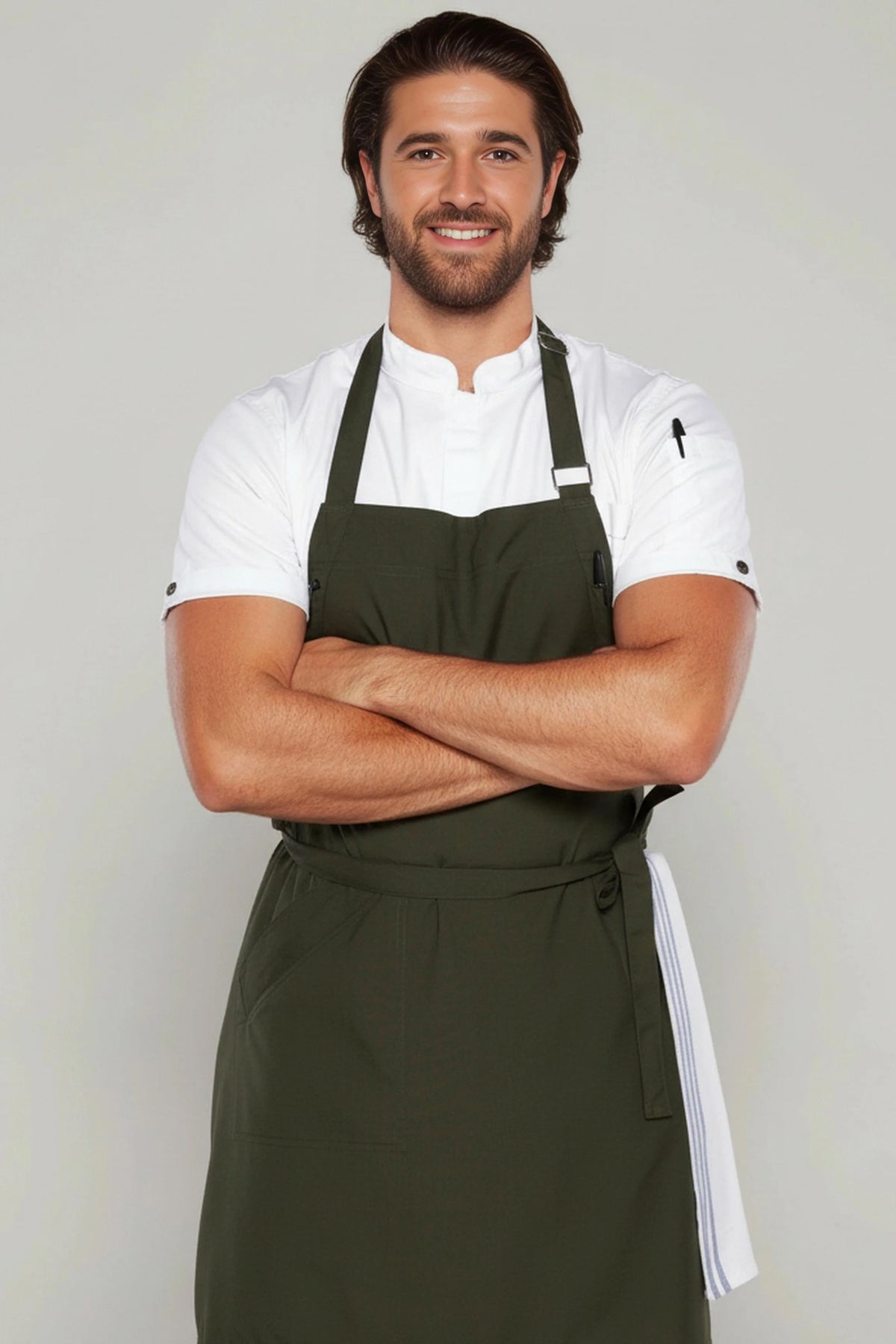 Josh Dark Green Small Size Bib Apron