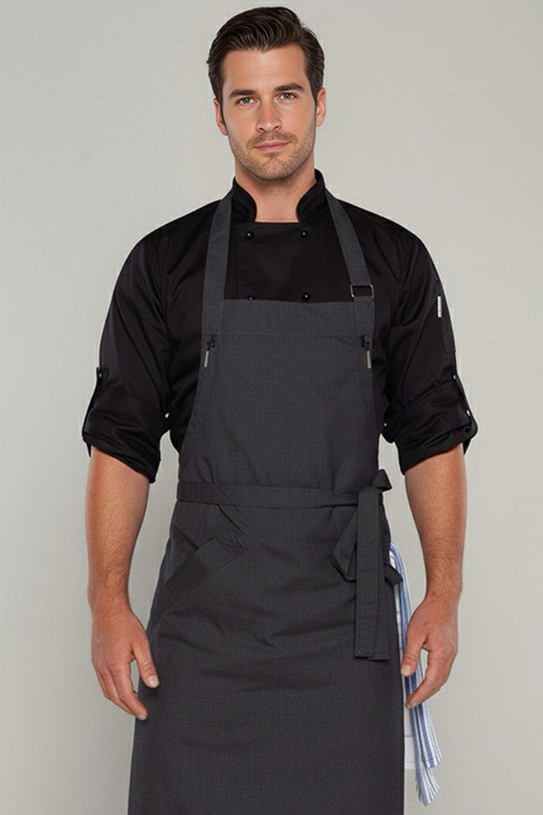 Niche Charcoal Grey Chef Bib Apron