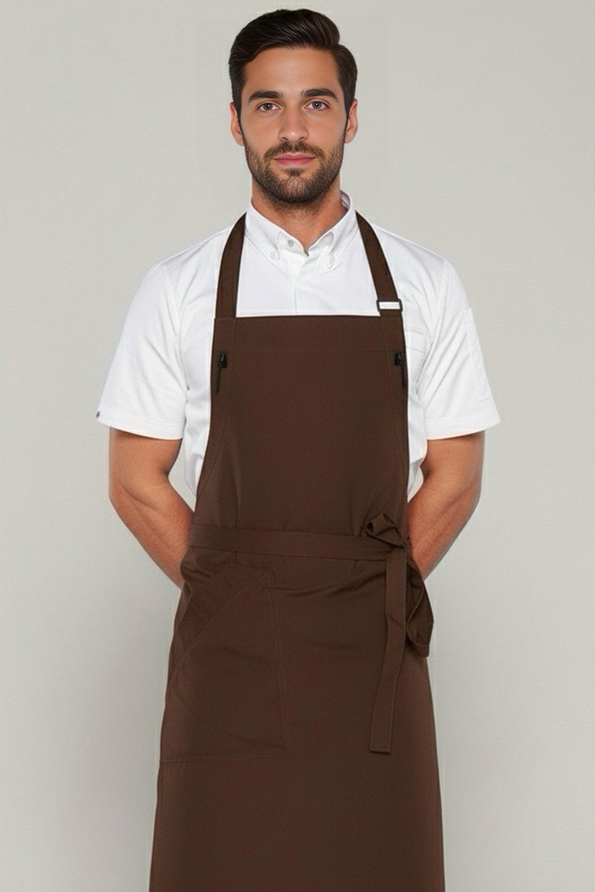Niche Chocolate Brown Chef Bib Apron