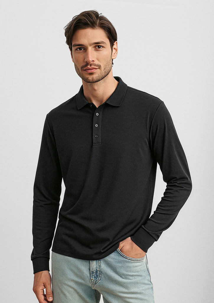 Mens Action Long Sleeve Polo