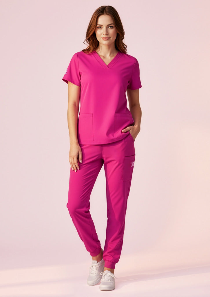 Womens Pink Jogger Scrub Pant