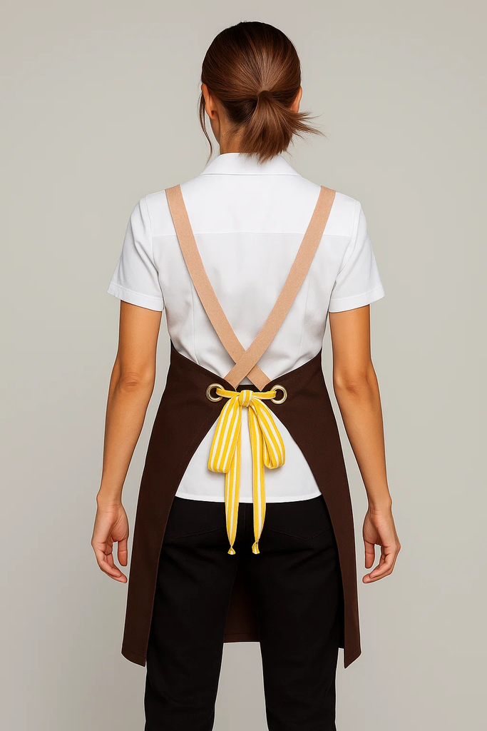 Bondi Chocolate brown / Pink leather with yellow dual tone - Ace Chef Apparels