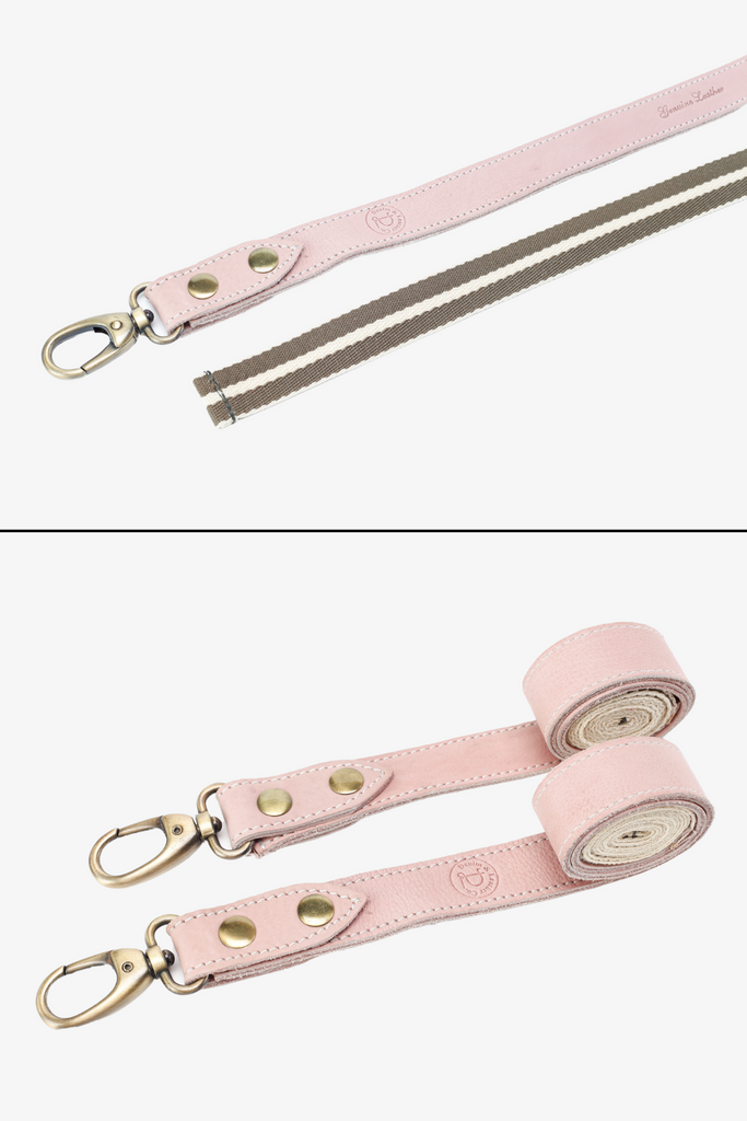Interchangeable Pink Leather with Grey & White Strap - Ace Chef Apparels