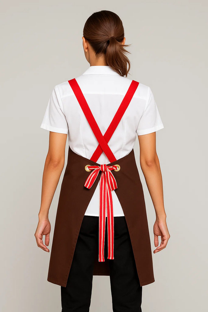 Bondi  Chocolate brown / Red dual tone - Ace Chef Apparels