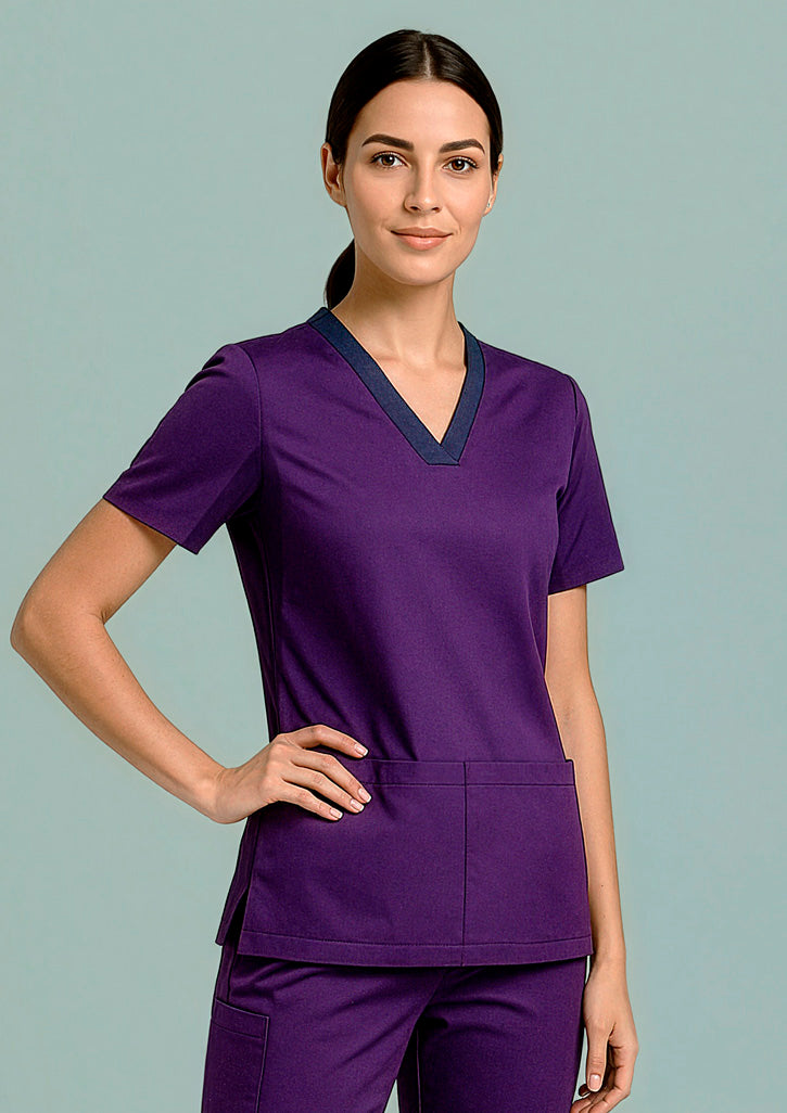 Womens Riley Stretch Scrub Top