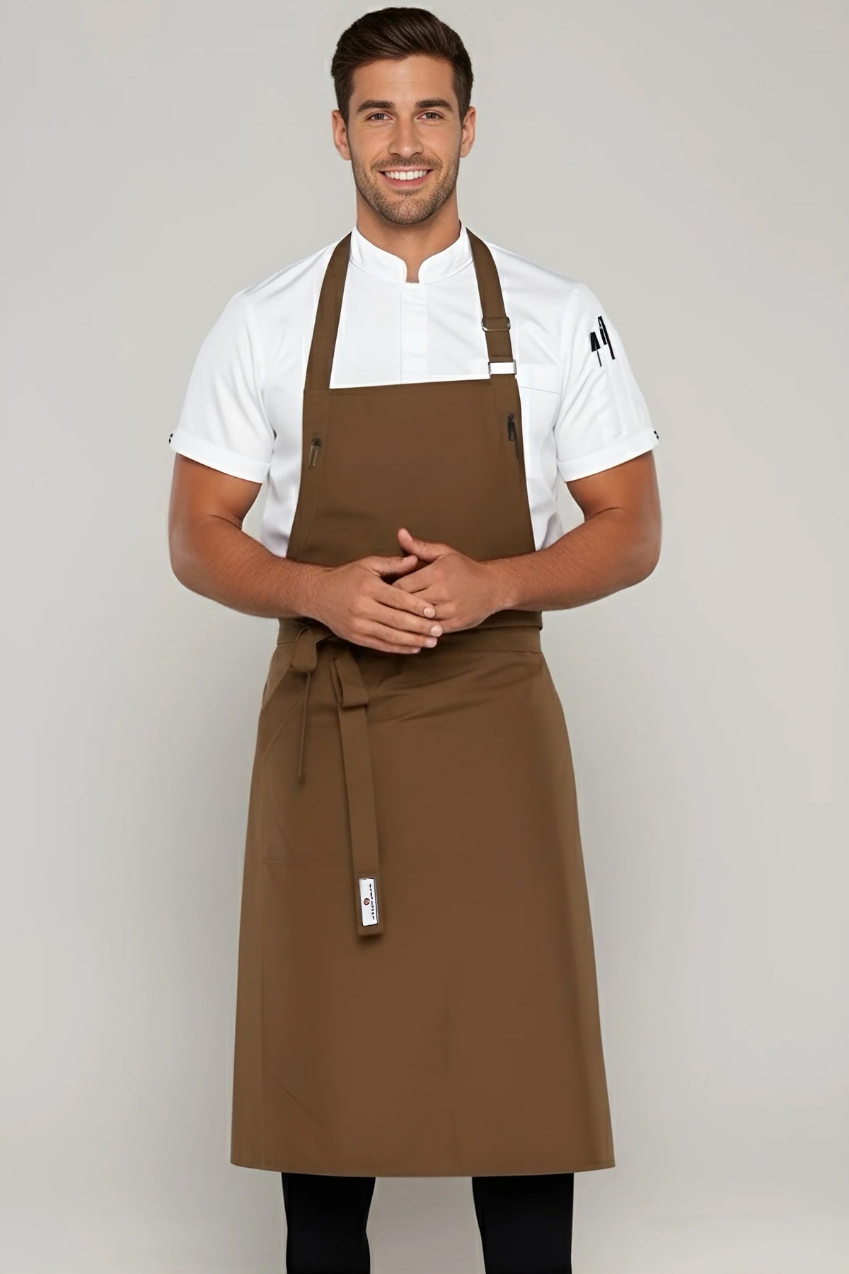 Ross Olive Green Large Bib Chef Apron