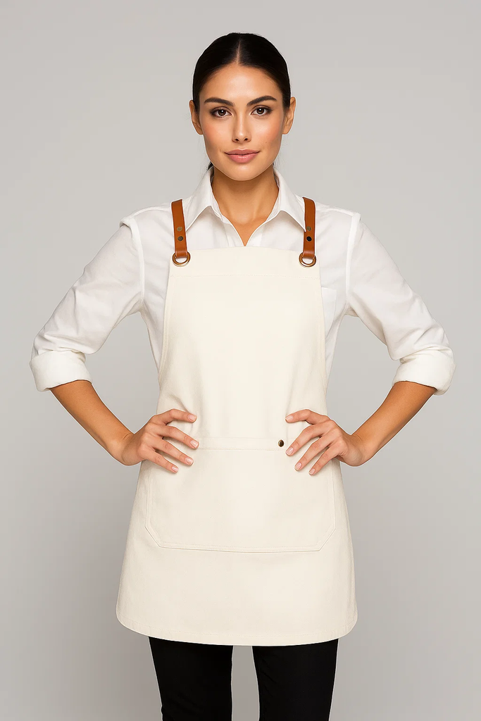 Bondi Denim ivory / Tan PU - Ace Chef Apparels