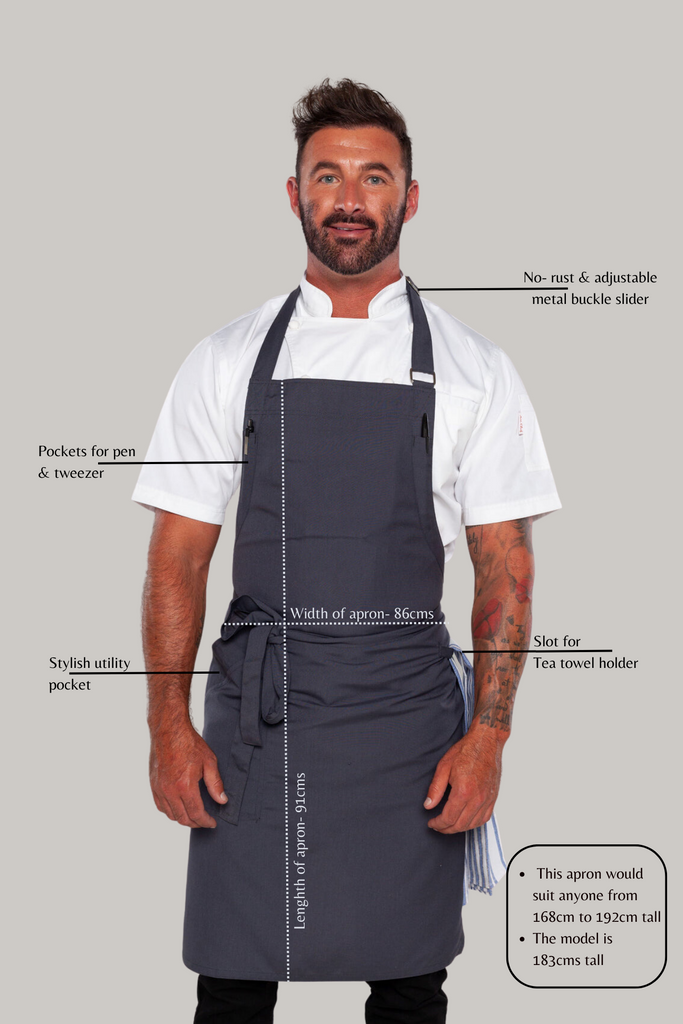 Niche Lead bib chef apron one size - Ace Chef Apparels