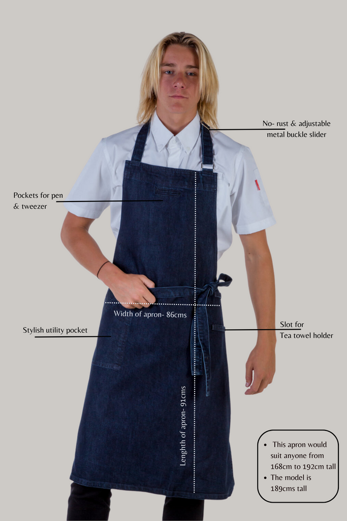 Niche Denim Chef Apron Dark Indigo one size - Ace Chef Apparels