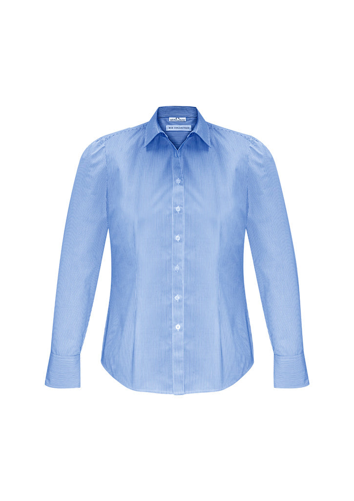 Womens Blue Euro Long Sleeve Shirt