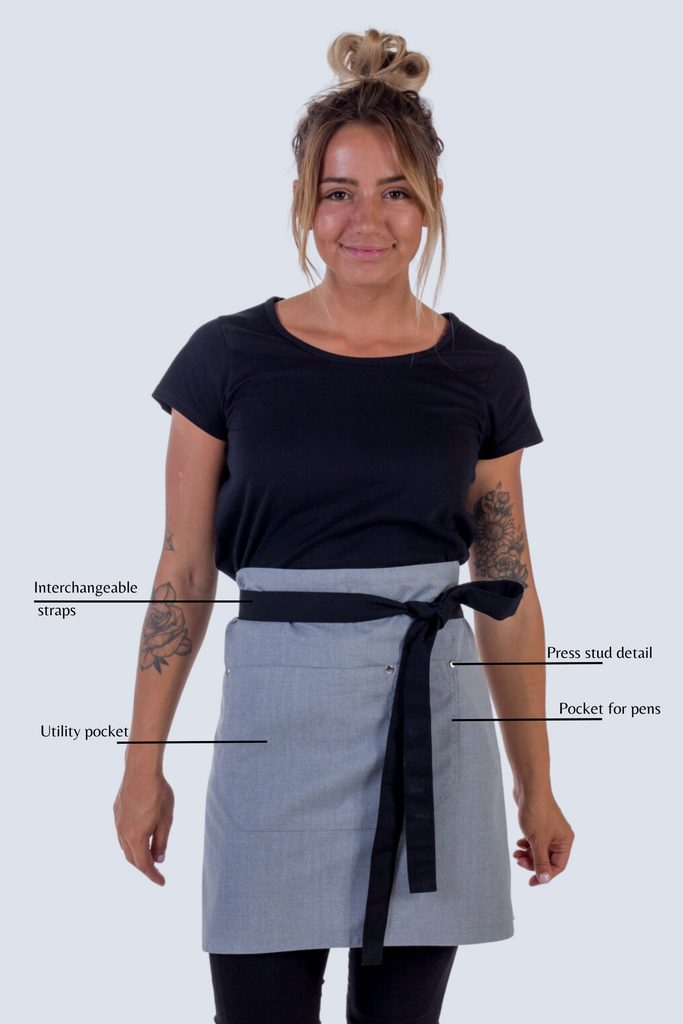 Waist aprons Steel Grey frazer - Ace Chef Apparels