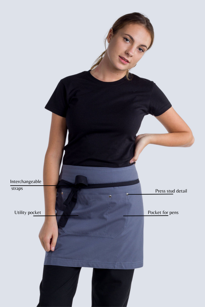 Waist aprons Light Grey frazer - Ace Chef Apparels