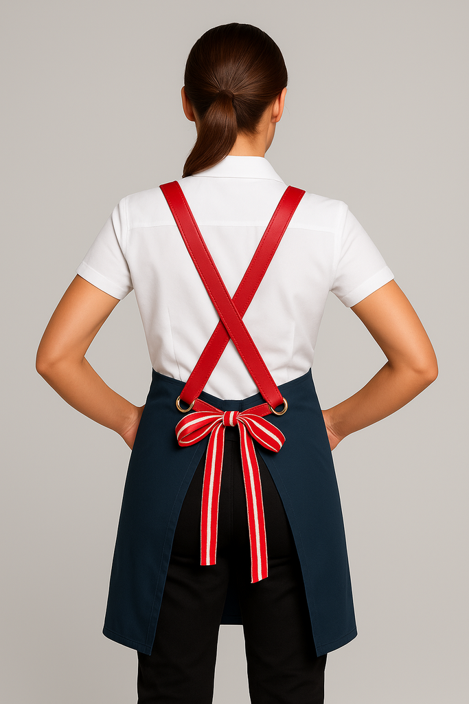 Bondi Bluish grey / Red leather dual tone - Ace Chef Apparels