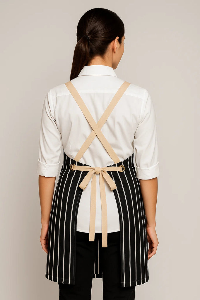 Bondi Black White Stripes/Beige - Ace Chef Apparels