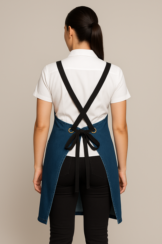 Bondi Denim blue / Black PU - Ace Chef Apparels