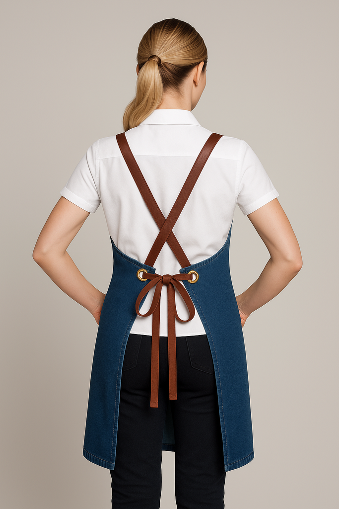 Bondi  Denim blue / Chocolate PU - Ace Chef Apparels