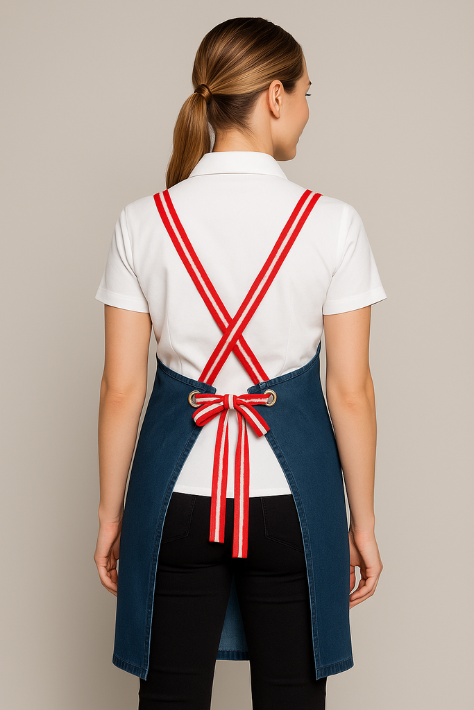 Bondi Denim blue / Red dual tone - Ace Chef Apparels