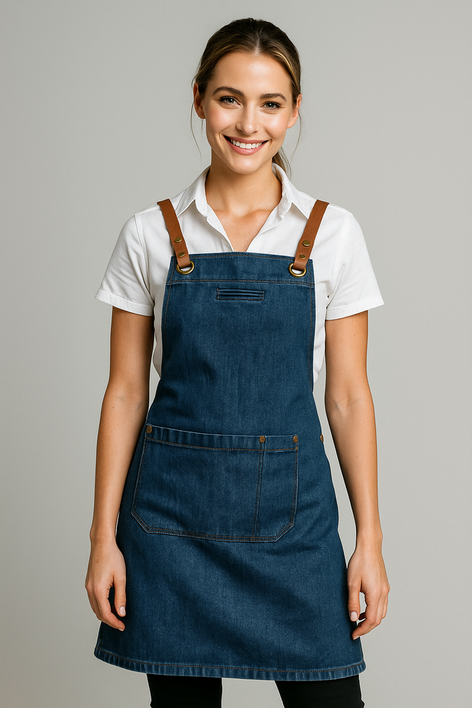 Bondi Denim blue / Tan PU - Ace Chef Apparels