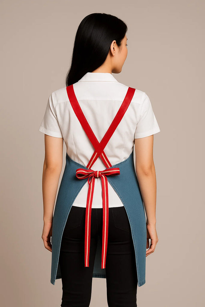 Bondi Denim stone / Red leather dual tone - Ace Chef Apparels