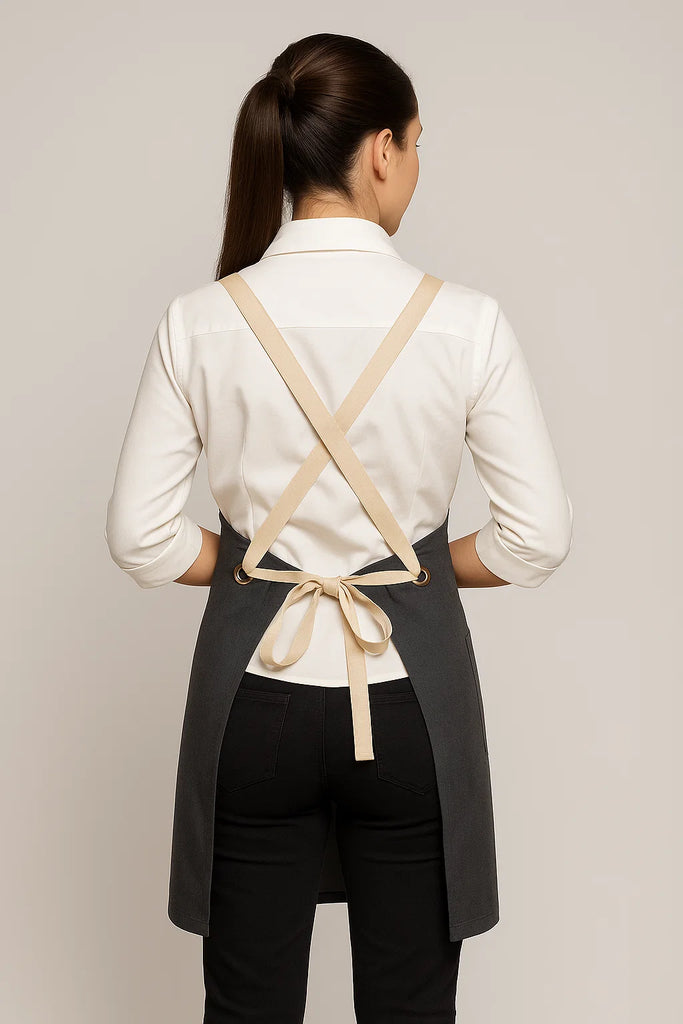 Bondi Charcoal grey / Beige straps - Ace Chef Apparels