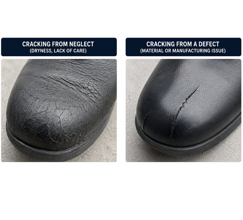 Cracking from neglect vs. cracking from a defect