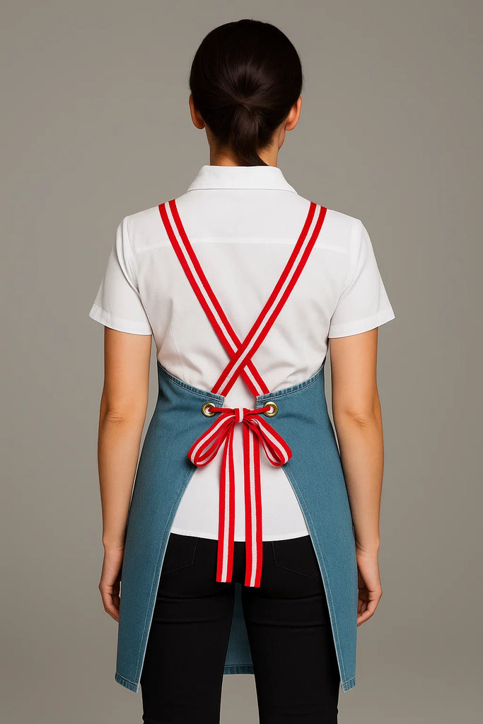 Bondi Denim stone / Red dual tone - Ace Chef Apparels