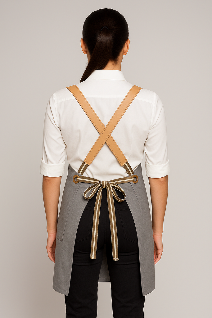 Bondi Steel grey  / Beige leather dual tone - Ace Chef Apparels