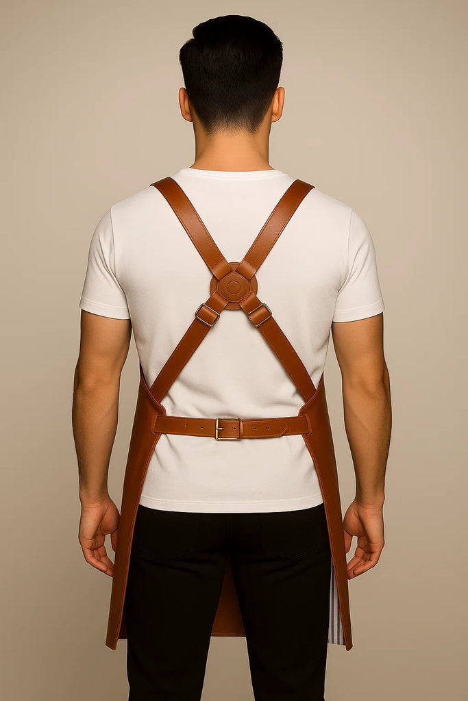 Leather Apron Tan - Ace Chef Apparels