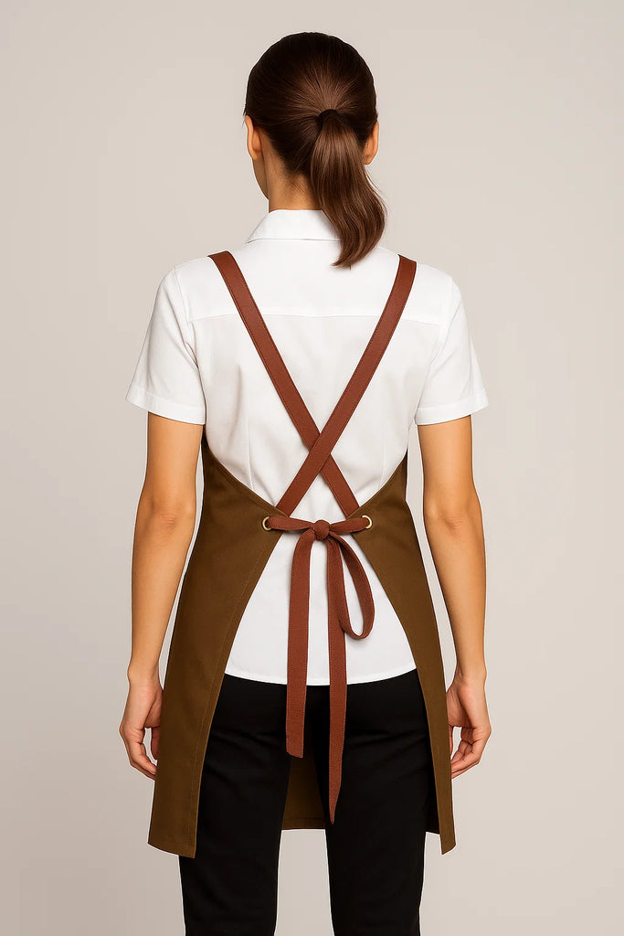 Bondi  Olive green  / Chocolate PU - Ace Chef Apparels