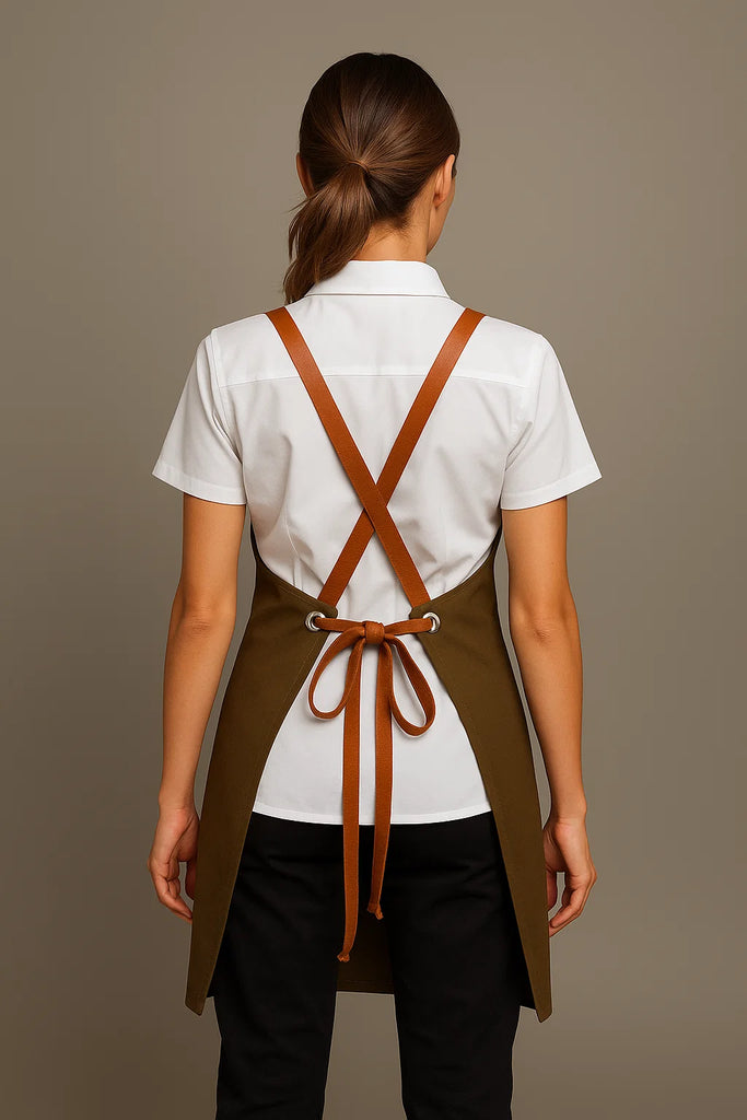 Bondi Olive green  / Tan PU - Ace Chef Apparels
