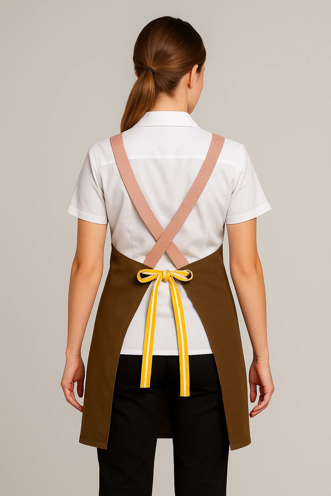 Bondi Olive green  / Pink leather with yellow dual tone - Ace Chef Apparels