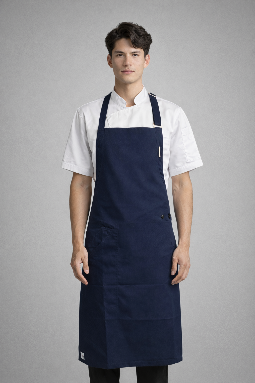 Press Strapless Navy Chef Apron