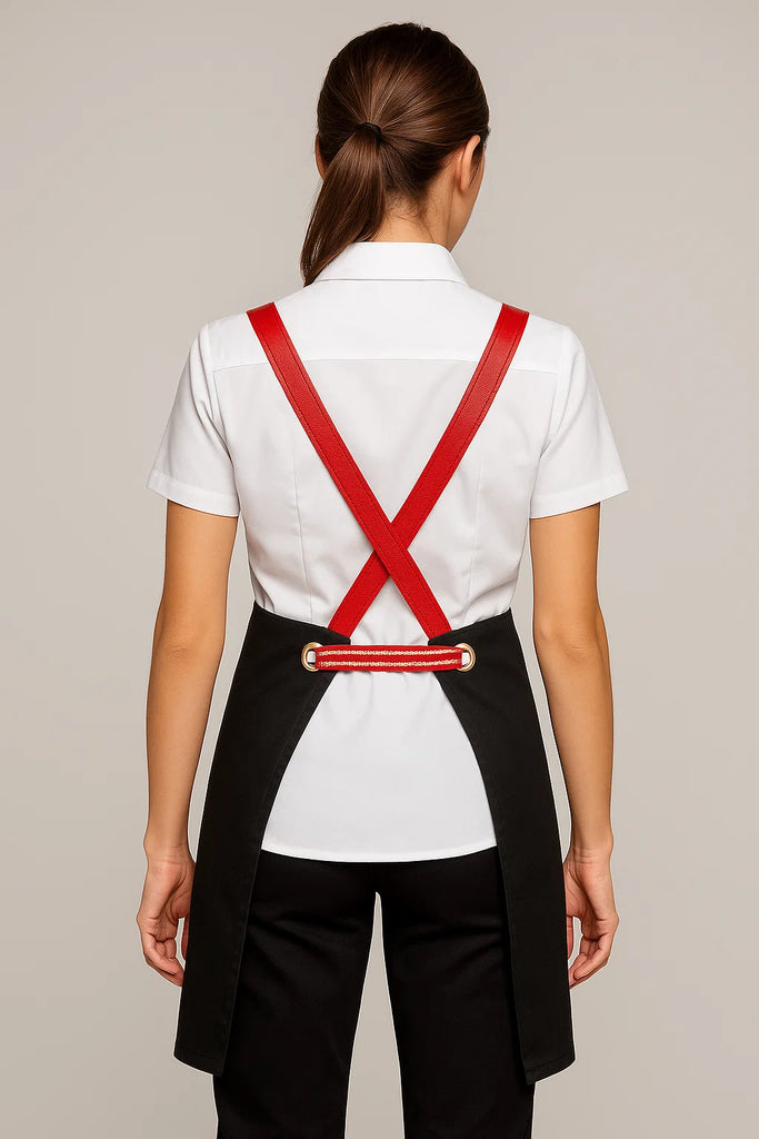 Bondi Black / Red leather dual tone - Ace Chef Apparels