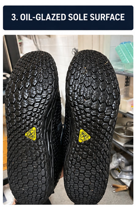 Oil-glazed sole surface