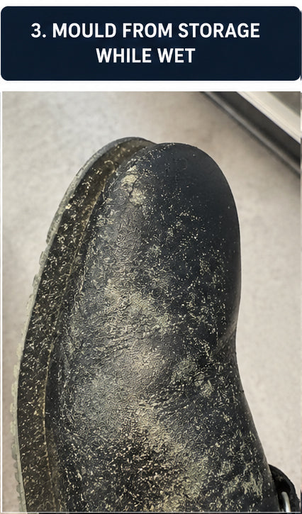 Mould from storage while wet