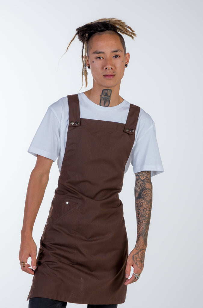 Crossover apron chocolate brown Melbourne