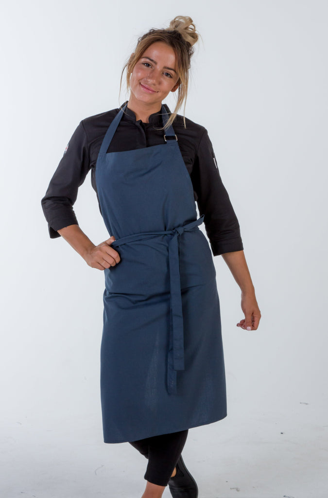 Bluish Grey chef aprons Niche no pockets