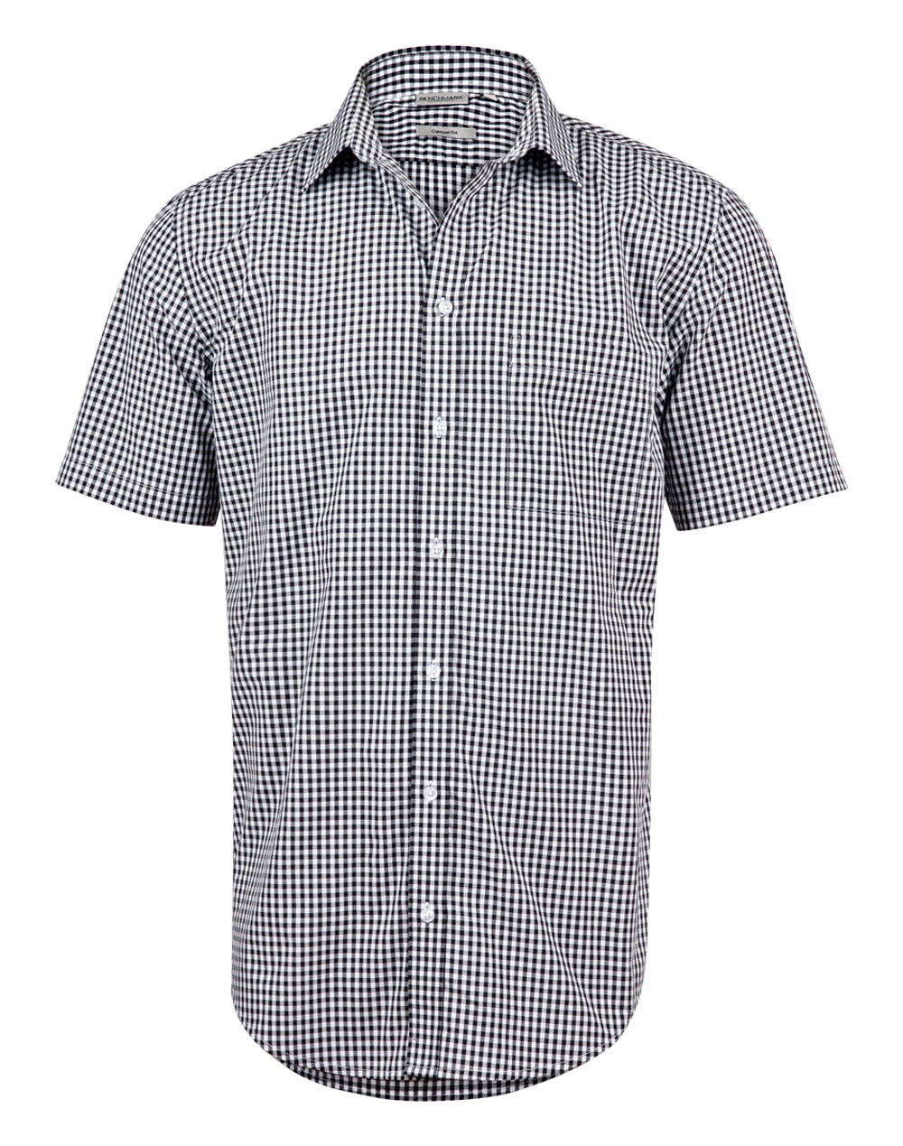 Men's Gingham Check Short Sleeve Shirt