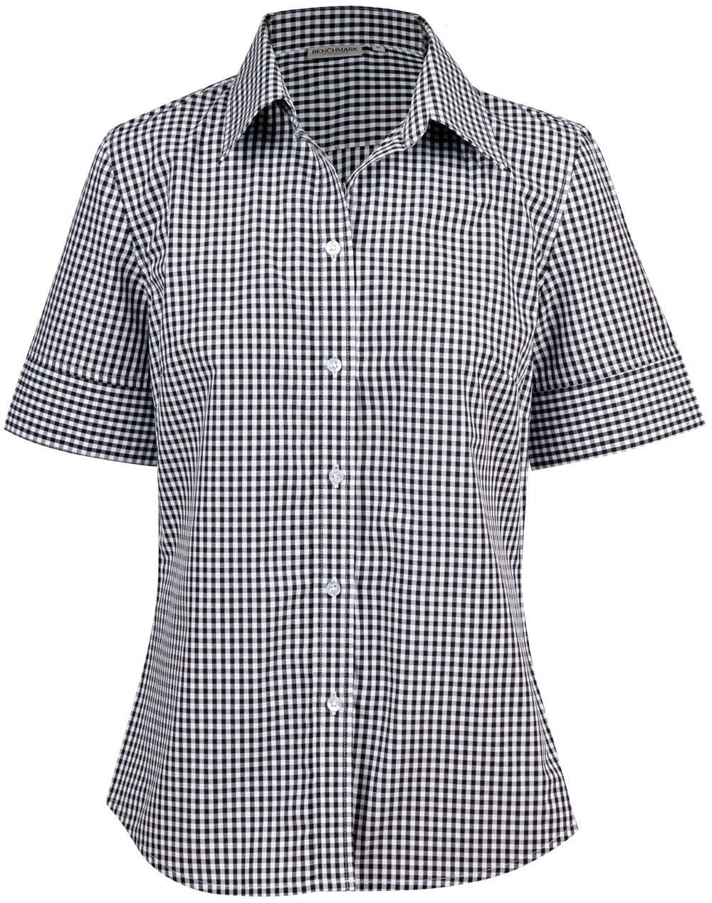 Women's Gingham Check Short Sleeve Shirt