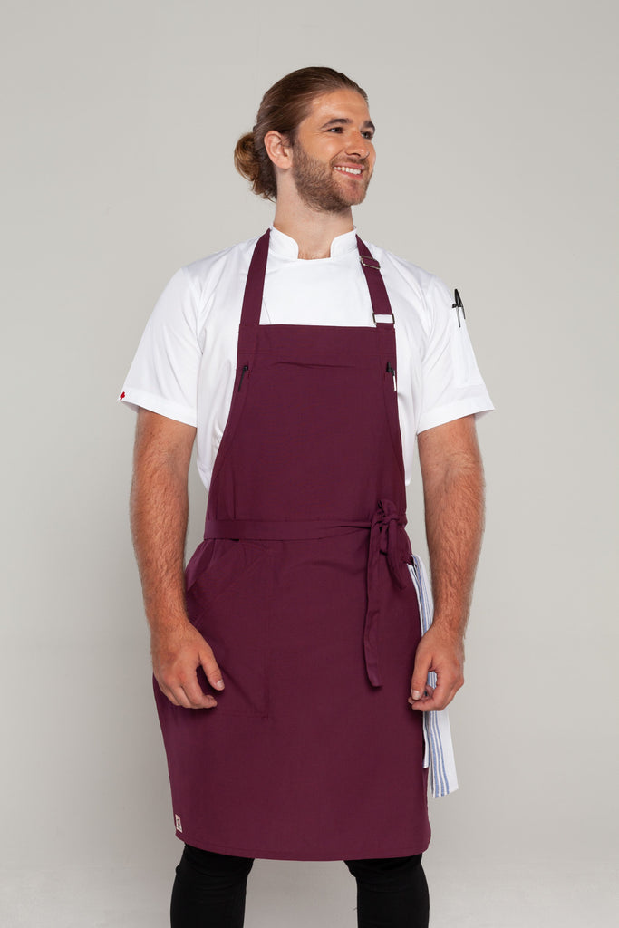 wine colour bib chef apron