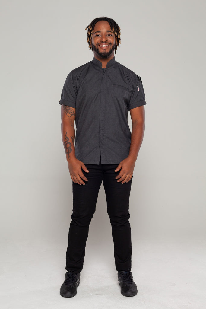 RAVEN CHARCOAL GREY CHEF JACKET