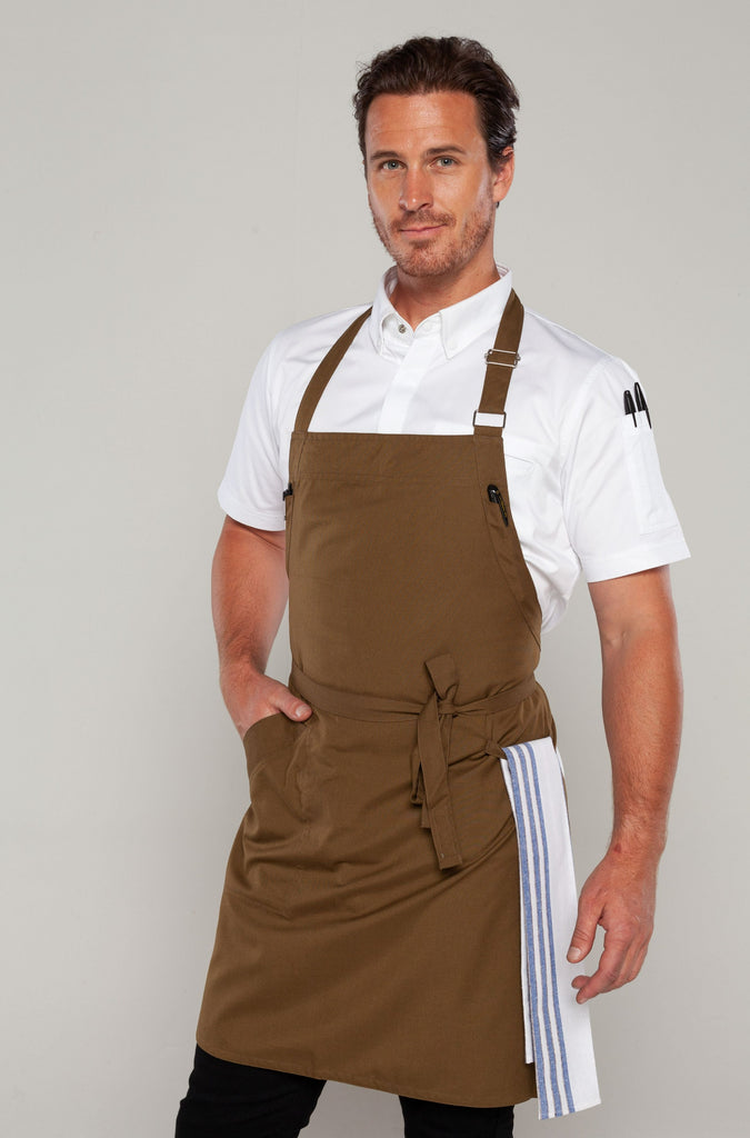 OLIVE GREEN CHEF BIB APRON