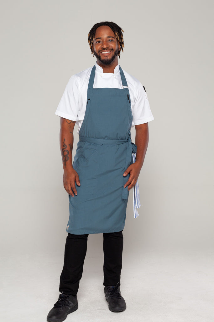 slate gray chef apron 