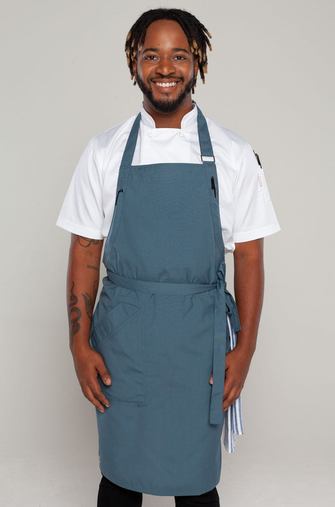 slate gray chef apron 