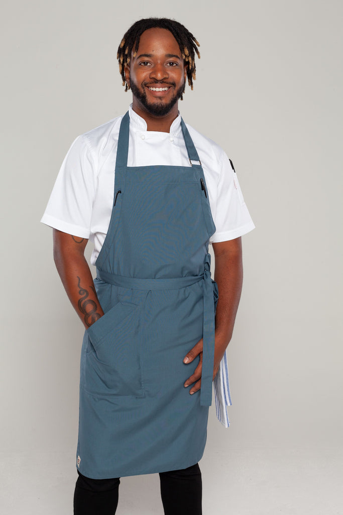 slate gray chef apron 