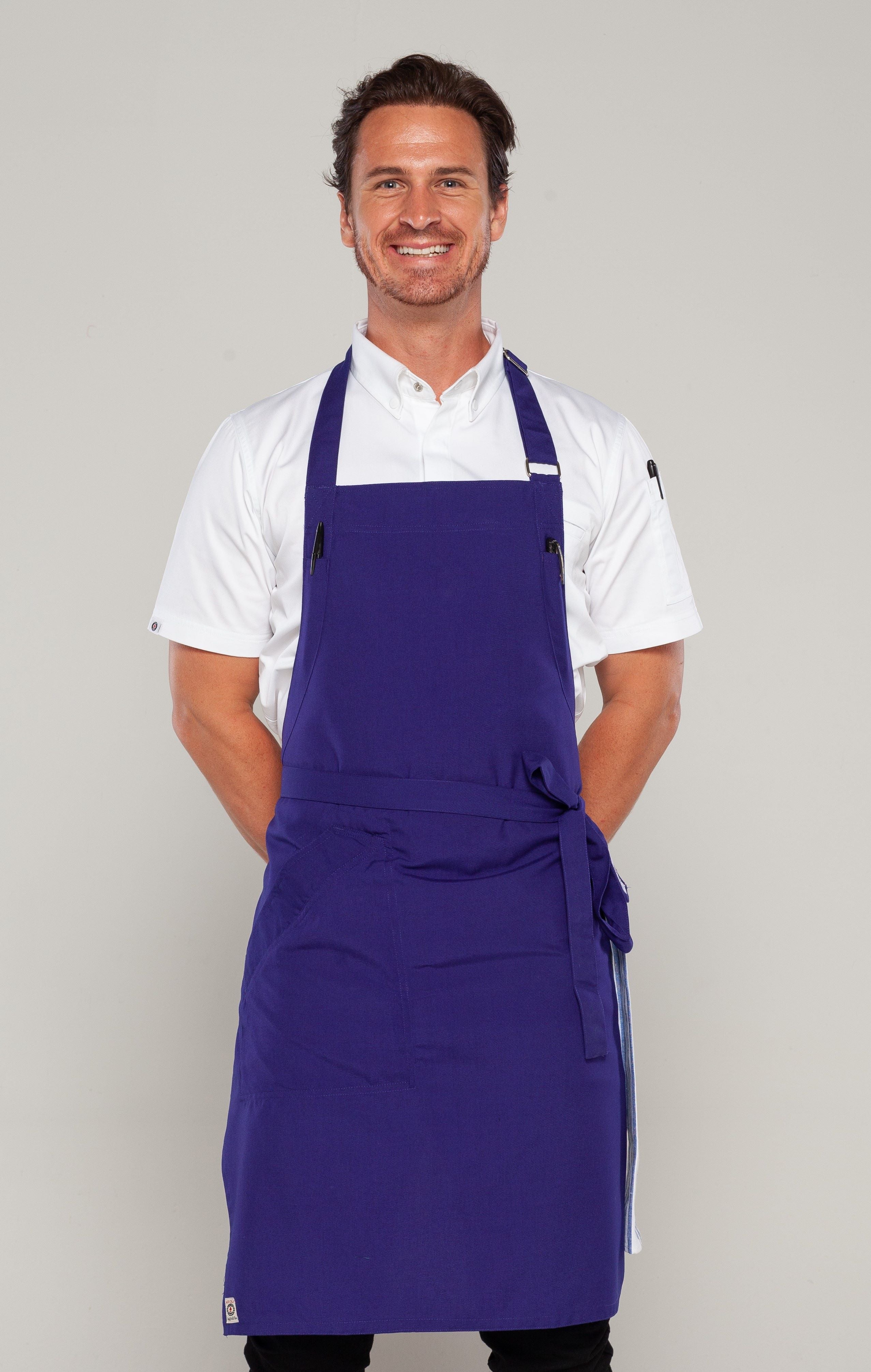 Royal blue chef aprons | Ace Chef Apparels | Chef uniform