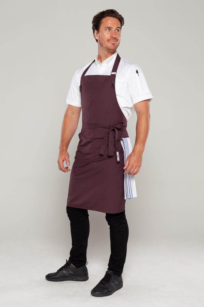 Niche Plum Bib Chef Apron one size - Ace Chef Apparels