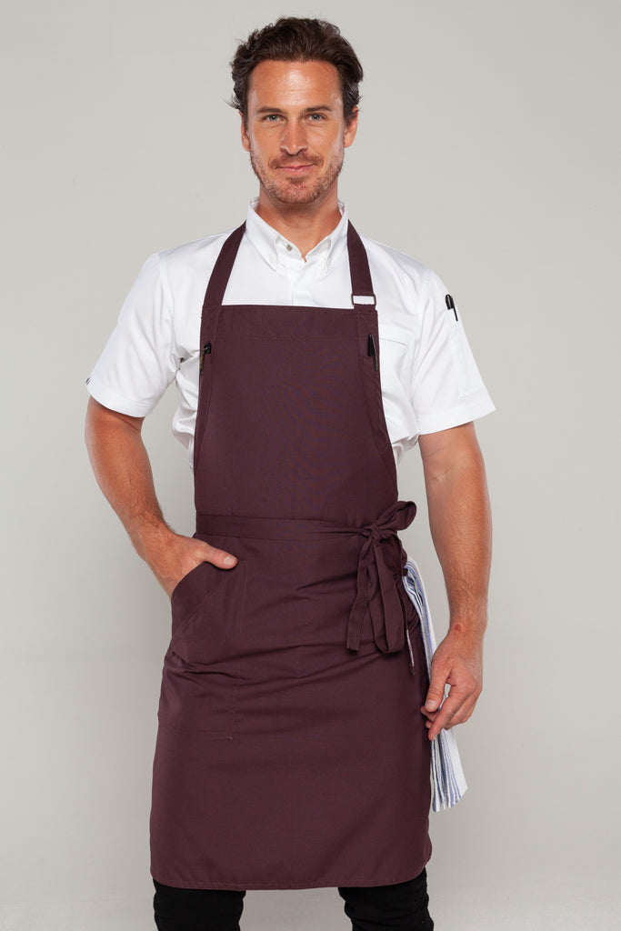 Niche Plum Bib Chef Apron one size - Ace Chef Apparels